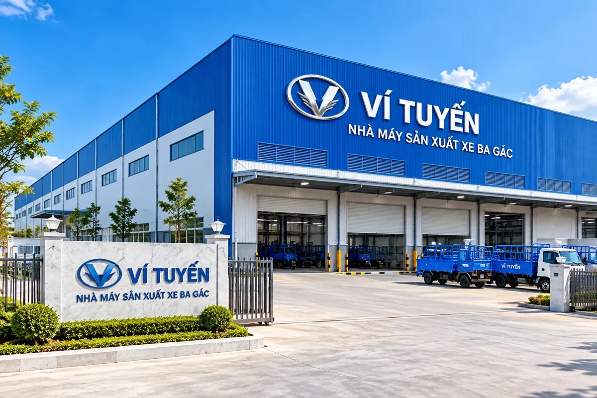 Nhà máy sản xuất xe ba gác Vĩ Tuyến tại Xuân Trường, Nam Định