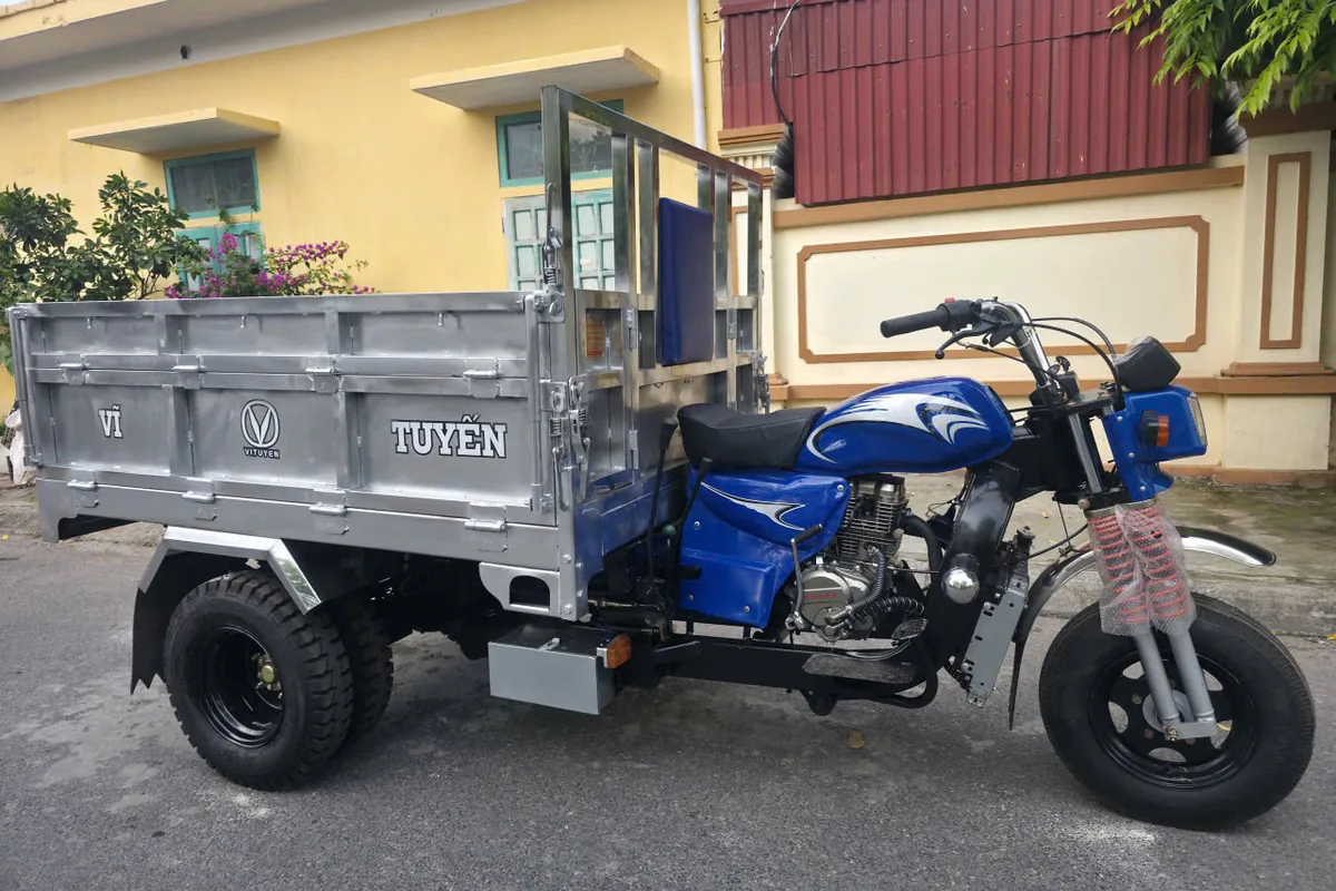 Xe ba bánh Vĩ Tuyến 250cc có ben thùng inox – ảnh 2